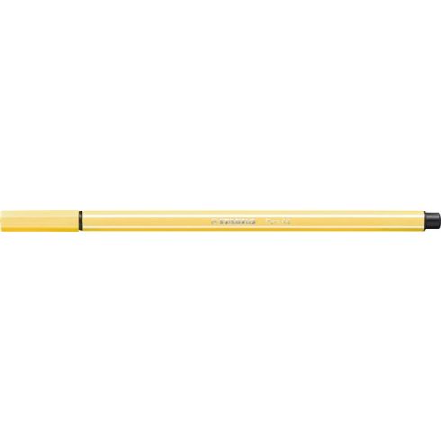 Filctoll, 1 mm, STABILO "Pen 68", sárga