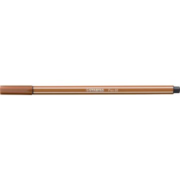 Filctoll, 1 mm, STABILO "Pen 68", vörösbarna
