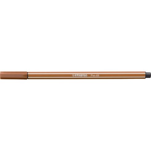 Filctoll, 1 mm, STABILO "Pen 68", vörösbarna