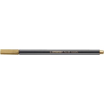 Filctoll, 1,4 mm, STABILO "Pen 68 metallic", arany