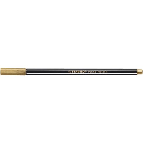 Filctoll, 1,4 mm, STABILO "Pen 68 metallic", arany