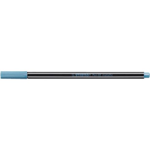 Filctoll, 1,4 mm, STABILO "Pen 68 metallic", metálkék