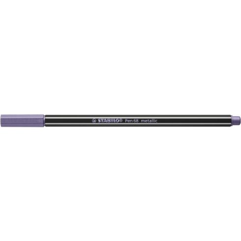 Filctoll, 1,4 mm, STABILO "Pen 68 metallic", metál lila