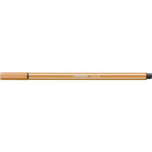 Filctoll, 1 mm, STABILO "Pen 68", sötétokker