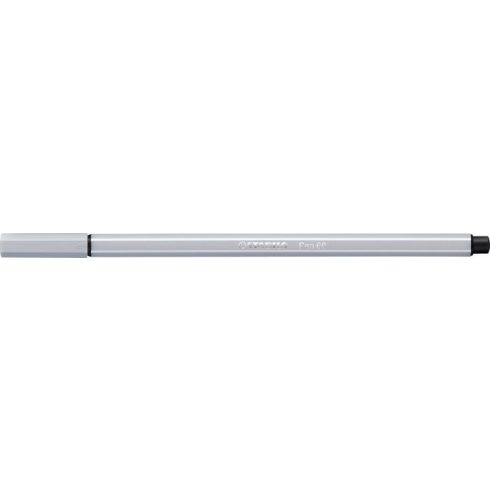 Filctoll, 1 mm, STABILO "Pen 68", világos szürke
