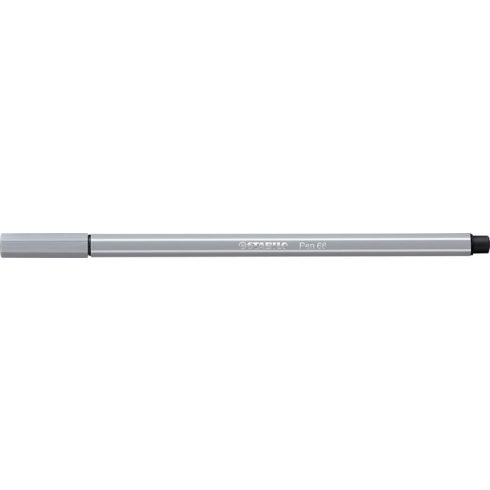 Filctoll, 1 mm, STABILO "Pen 68", közép szürke
