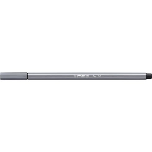 Filctoll, 1 mm, STABILO "Pen 68", sötét szürke