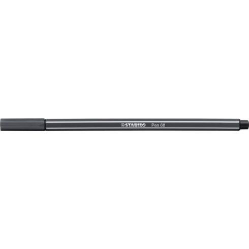 Filctoll, 1 mm, STABILO "Pen 68", mély szürke