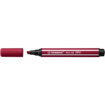   Filctoll, 1-5 mm, vágott hegy, STABILO "Pen 68 MAX", bordó