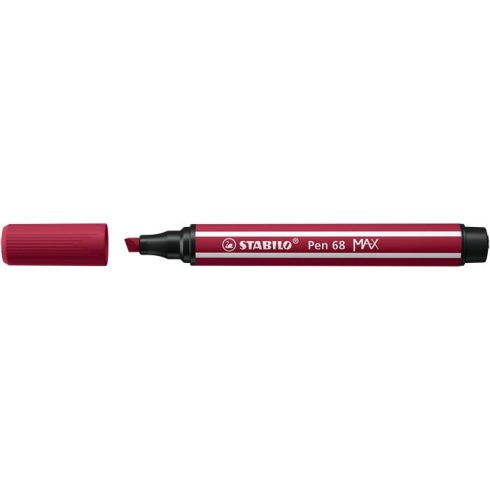 Filctoll, 1-5 mm, vágott hegy, STABILO "Pen 68 MAX", bordó
