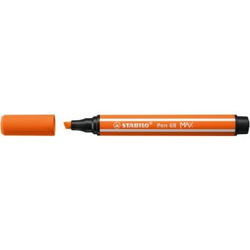   Filctoll, 1-5 mm, vágott hegy, STABILO "Pen 68 MAX", sötét narancssárga