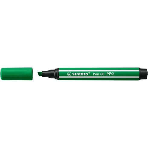 Filctoll, 1-5 mm, vágott hegy, STABILO "Pen 68 MAX", zöld