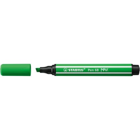 Filctoll, 1-5 mm, vágott hegy, STABILO "Pen 68 MAX", levélzöld