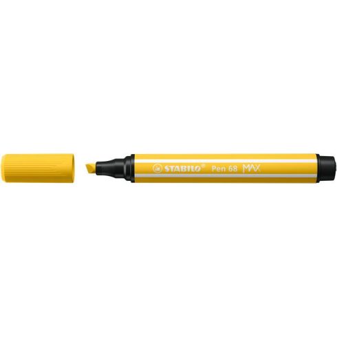 Filctoll, 1-5 mm, vágott hegy, STABILO "Pen 68 MAX", sárga