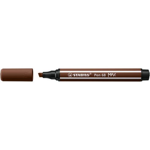 Filctoll, 1-5 mm, vágott hegy, STABILO "Pen 68 MAX", barna