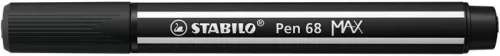 Filzstift, 1–5 mm, geschnittene Spitze, STABILO „Pen 68 MAX“, schwarz