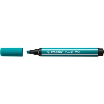   Filctoll, 1-5 mm, vágott hegy, STABILO "Pen 68 MAX", türkizkék