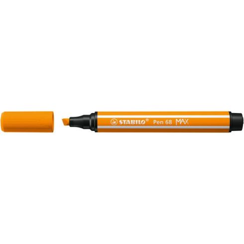 Filctoll, 1-5 mm, vágott hegy, STABILO "Pen 68 MAX", narancssárga