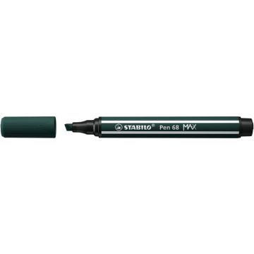   Filctoll, 1-5 mm, vágott hegy, STABILO "Pen 68 MAX", földzöld