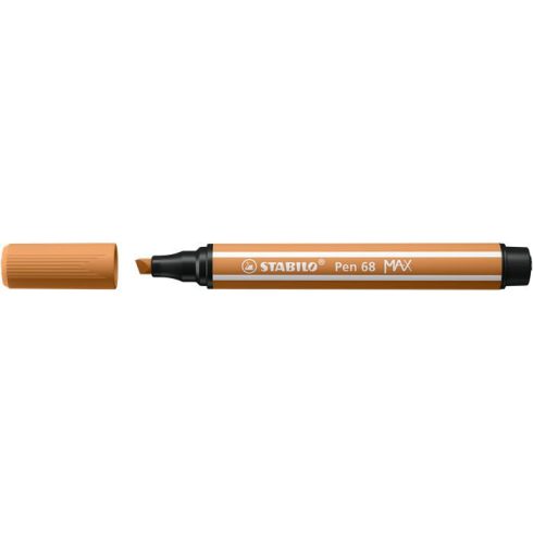 Filctoll, 1-5 mm, vágott hegy, STABILO "Pen 68 MAX", sötét okker