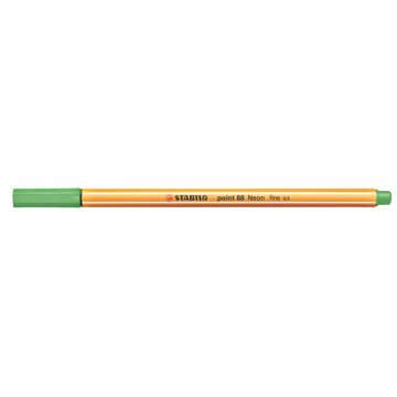 Tűfilc, 0,4 mm, STABILO "Point 88", neon zöld
