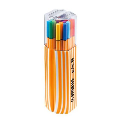 Tűfilc készlet, 0,4 mm, STABILO "Point 88 Twin Pack", 20 különböző szín