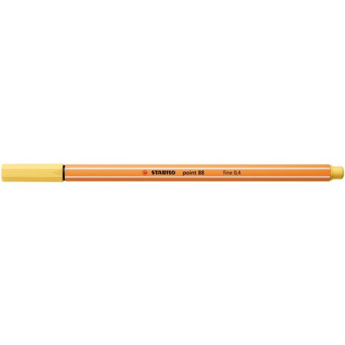 Tűfilc, 0,4 mm, STABILO "Point 88", világossárga