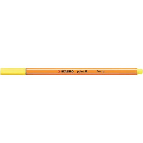 Tűfilc, 0,4 mm, STABILO "Point 88", citromsárga