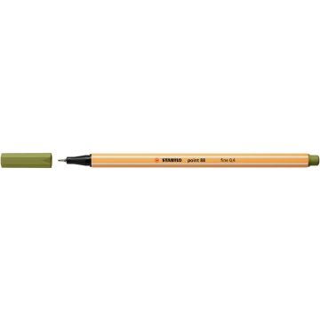 Tűfilc, 0,4 mm, STABILO "Point 88", sárzöld