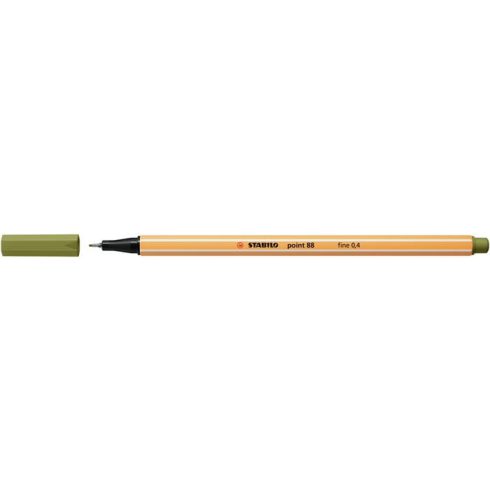 Tűfilc, 0,4 mm, STABILO "Point 88", sárzöld