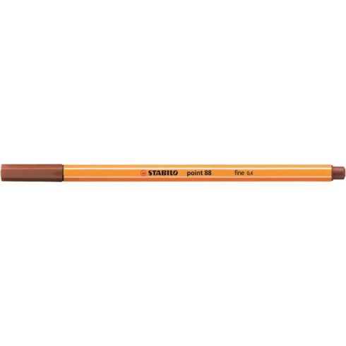 Tűfilc, 0,4 mm, STABILO "Point 88", vörösesbarna