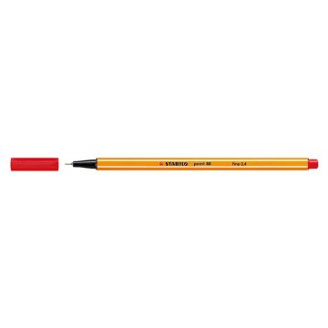 Tűfilc, 0,4 mm, STABILO "Point 88", piros