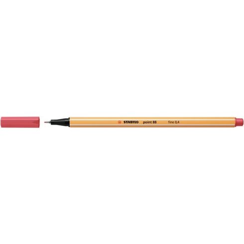 Tűfilc, 0,4 mm, STABILO "Point 88", rozsdavörös