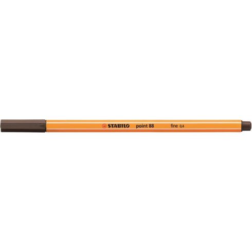 Tűfilc, 0,4 mm, STABILO "Point 88", umbrabarna