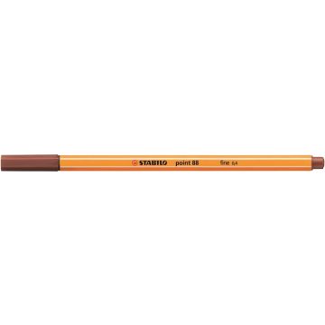 Tűfilc, 0,4 mm, STABILO "Point 88", vörösbarna