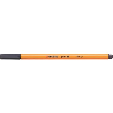 Tűfilc, 0,4 mm, STABILO "Point 88", payne-szürke