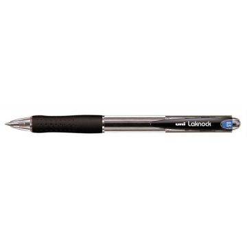   Golyóstoll, 0,3 mm, nyomógombos, UNI "SN-100 Laknock", fekete