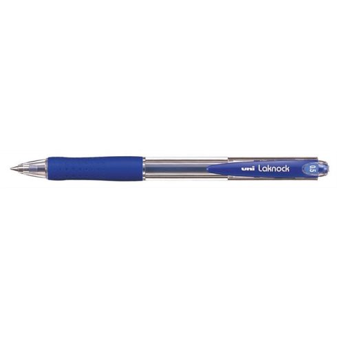 Golyóstoll, 0,3 mm, nyomógombos, UNI "SN-100 Laknock", kék