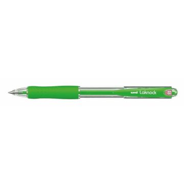   Golyóstoll, 0,3 mm, nyomógombos, UNI "SN-100 Laknock", zöld