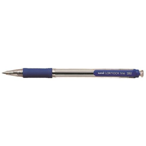 Golyóstoll, 0,4 mm, nyomógombos, UNI "SN-101 Laknock Fine", kék