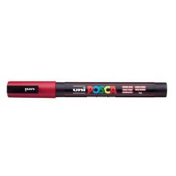   Dekormarker, 0,9-1,3 mm, UNI "Posca PC-3M", sötétpiros