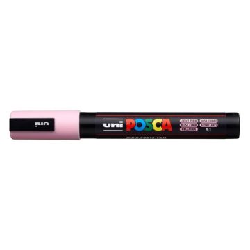   Dekormarker, 1,8-2,5 mm, UNI "Posca PC-5M", világos rózsaszín