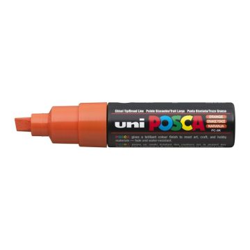   Dekormarker, 8 mm, vágott, UNI "Posca PC-8K", narancssárga