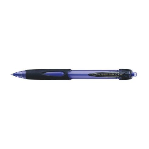 Golyóstoll, 0,4 mm, nyomógombos, UNI "SN-220 Powertank", kék