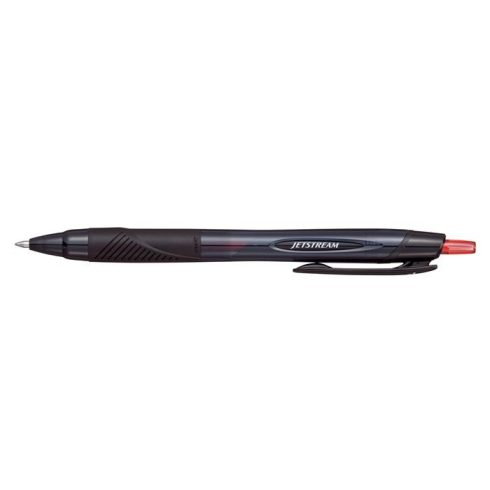 Golyóstoll, 0,35 mm, nyomógombos, fekete tolltest, UNI "SXN-157S Jetstream Sport Eco", piros