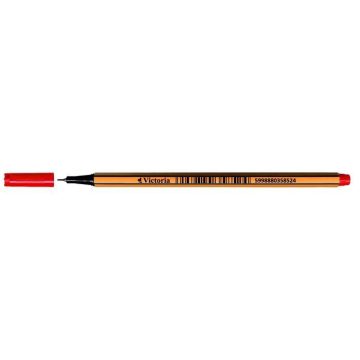 Tűfilc, 0,4 mm, VICTORIA OFFICE,"Slim", piros