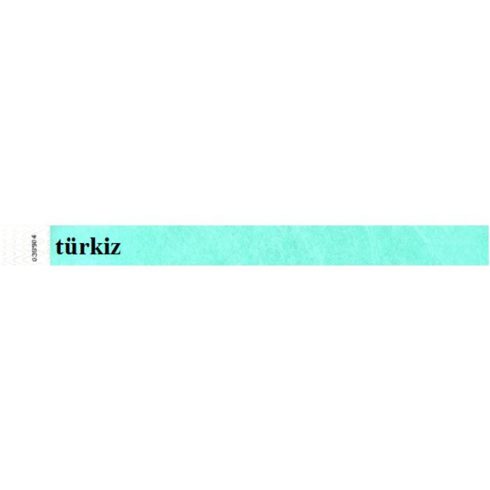 Karszalag, 3/4", tyvek, türkiz