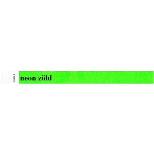 Karszalag, 3/4", tyvek, neon zöld
