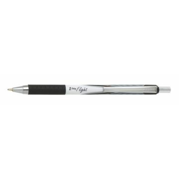   Golyóstoll, 0,34 mm, nyomógombos, ZEBRA "Z-Grip Flight", fekete