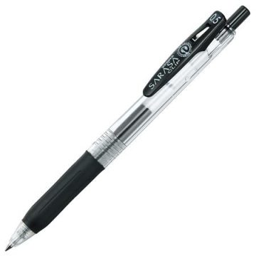   Zseléstoll, 0,33 mm, nyomógombos, ZEBRA "Sarasa Clip", fekete